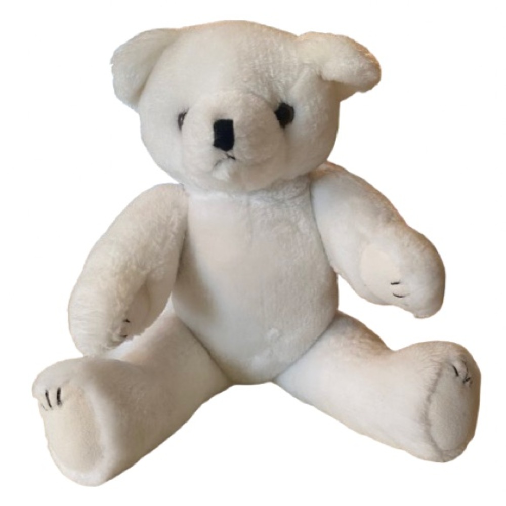 Vintage Wangs Intl Poseable Plush Teddy Bear 14” White Excellent Condition